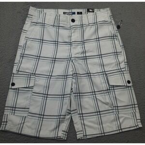Tony Hawk Cargo Shorts Mens‎ 29 Multi Plaid Utility Pocket 11.5" Inseam Outdoor